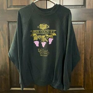 Vintage 1980s Debonne Vineyards Madison Ohio wine crewneck